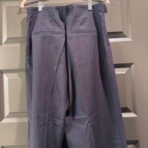 h and m work pants - blue - wide leg
